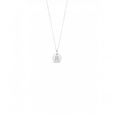 Absolute Silver Initial Pendant R