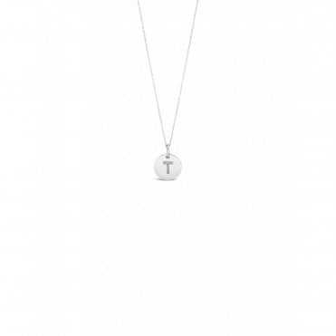 Absolute Silver Initial Pendant T