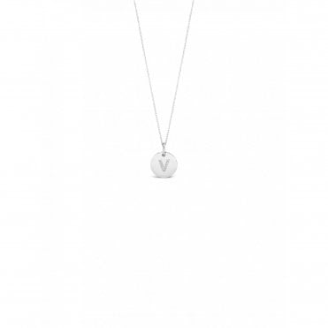 Absolute Silver Initial V Pendant