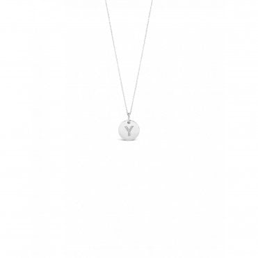 Absolute Silver Initial Y Pendant