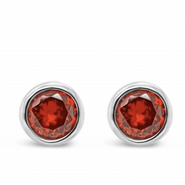Absolute Silver January Birthstone Earrings