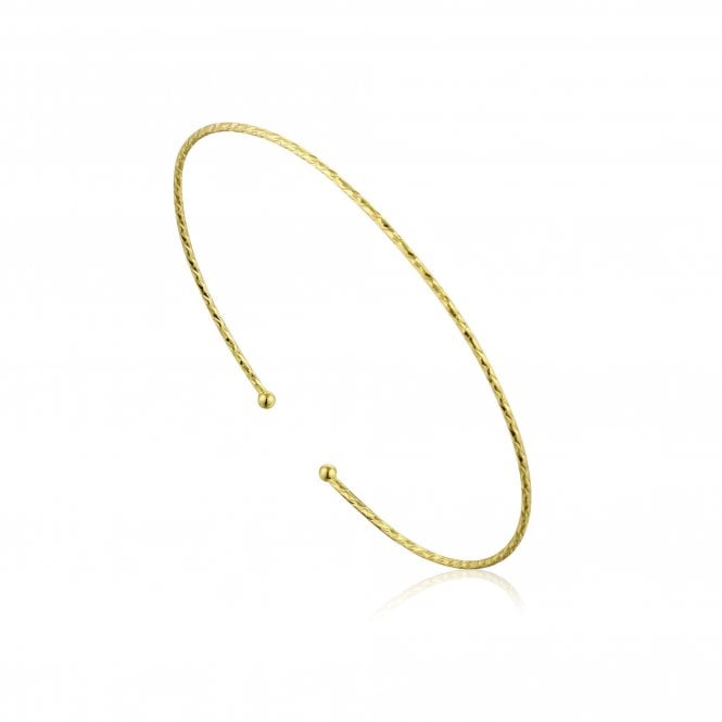 Ania Haie  Texture Cuff Sterling Silver Gold Plated