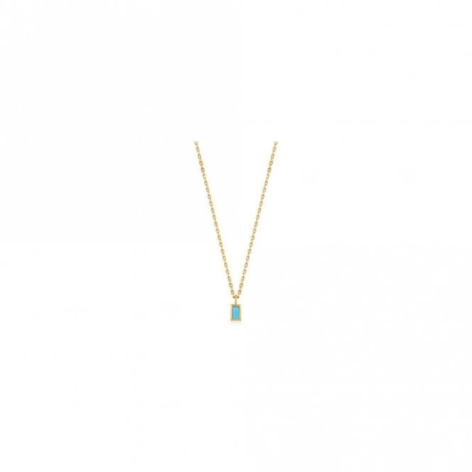Ania Haie  Turquoise Drop Pendant Gold Necklace