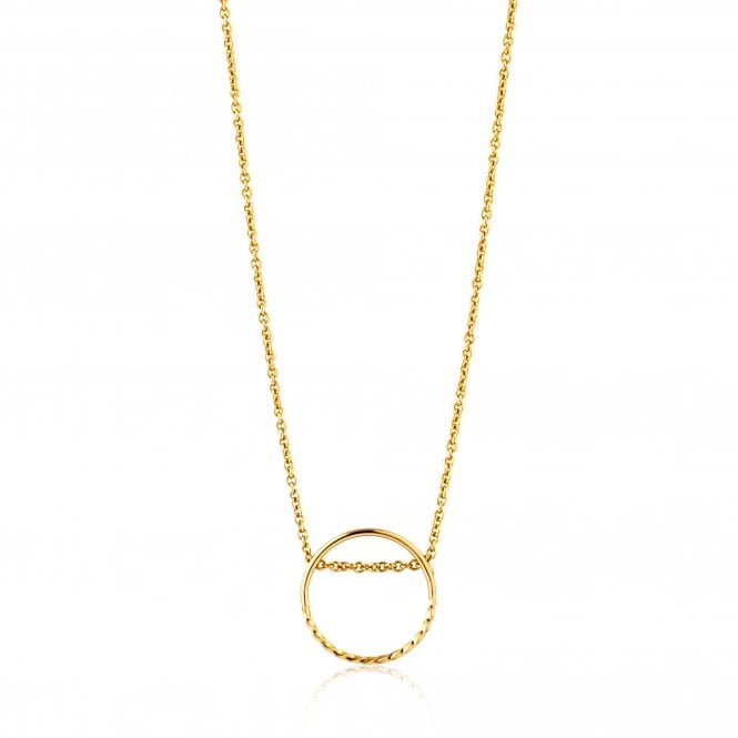 Ania Haie  Twist Chain Circle Necklace