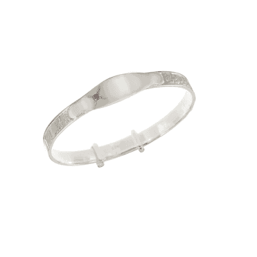 Baby Pink Stone Christening Bangle