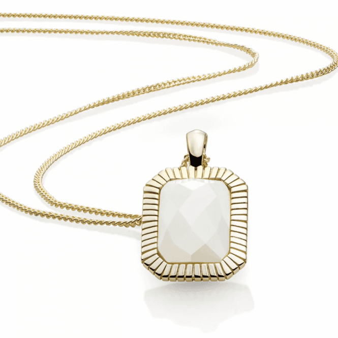 Sparkling Jewels Baguette Pendant - Mother of Pearl