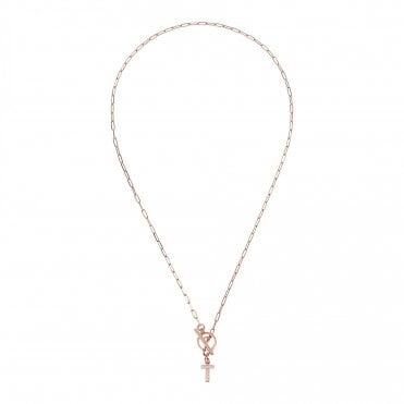 Rose Initial Paperlink T Bar Chain