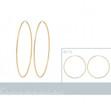 BURREN LARGE GOLD PLATED HOOP EARRING