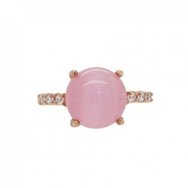 Burren Rosegold Pink Stone Ring