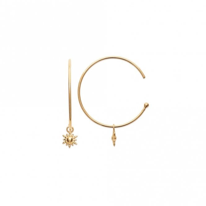 Burren  Star Hoop Earrings