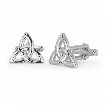 Celtic Trinity Knot Gents Cufflinks Silver Plated