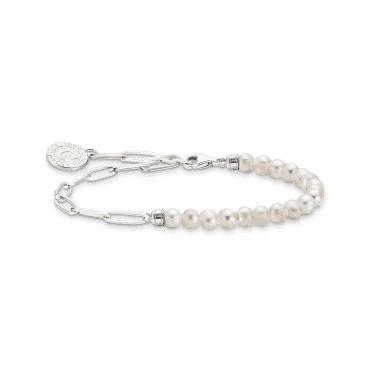 Charmista Silver Pearl Bracelet