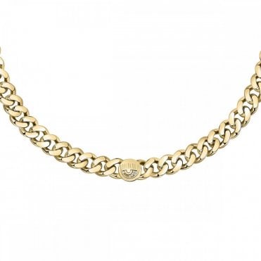 Chiara Ferragni Curb Logo Chain Necklace