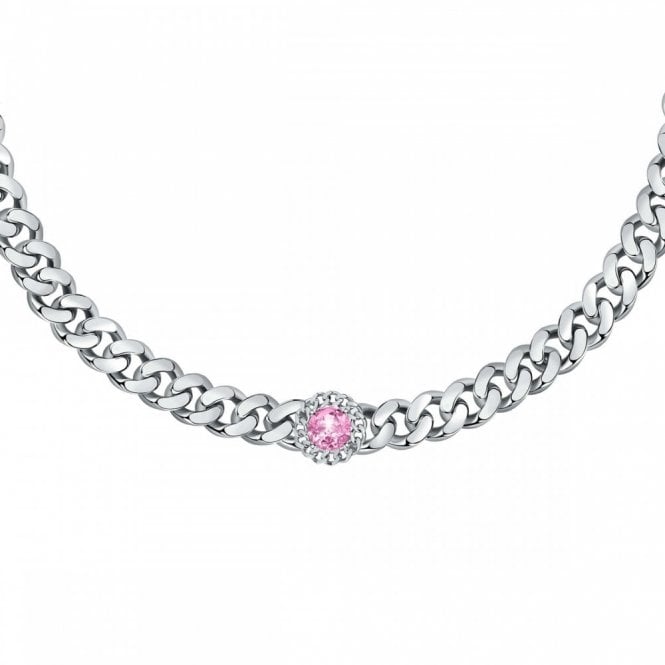 Chiara Ferragni  Pink Stone Curb Chain