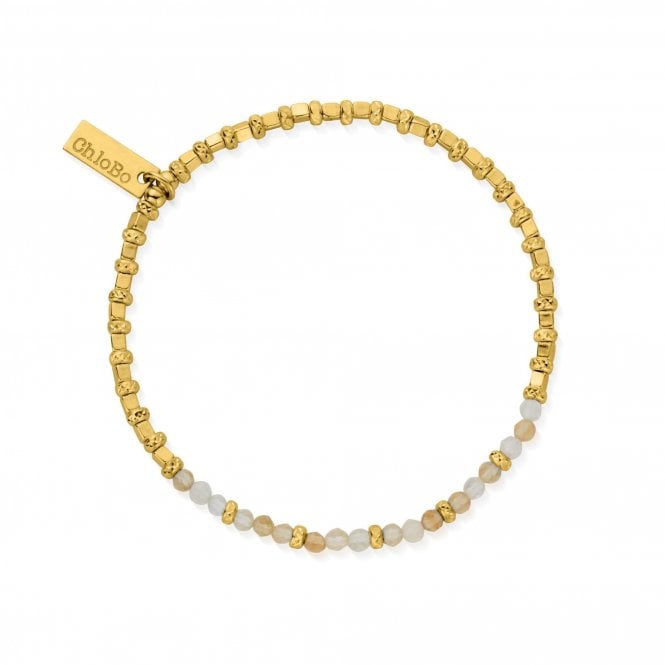 ChloBo  Gold citrine sparkle cube bracelet