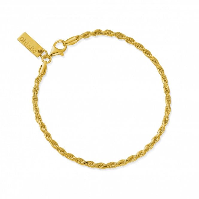 ChloBo  Gold sparkle rope chain bracelet