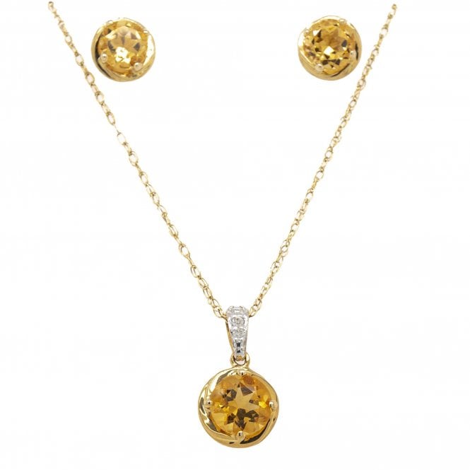 Gerry Browne Gold Citrine Stone Earrings