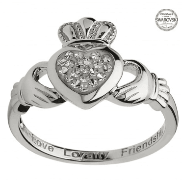 Claddagh Crystal Ring