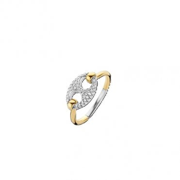 Coffe Bean Pave Ring