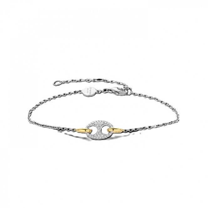 Ti Sento Coffee Bean Pave Bracelet