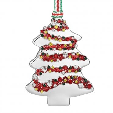 Coloured Stone Christmas Tree Decoration