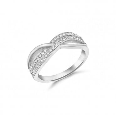 Crossover Silver Ring