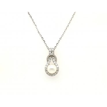 Cultured Pearl & Diamond Pendant