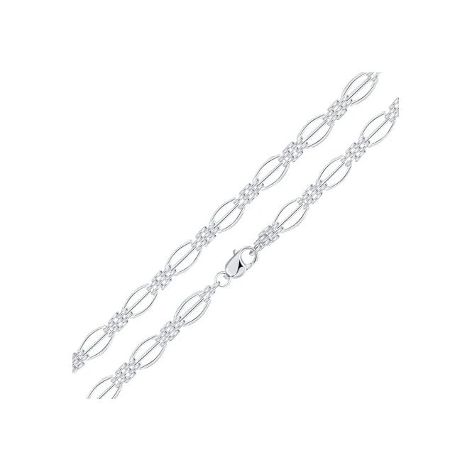 PURE Silver Curved Gate Bracelet