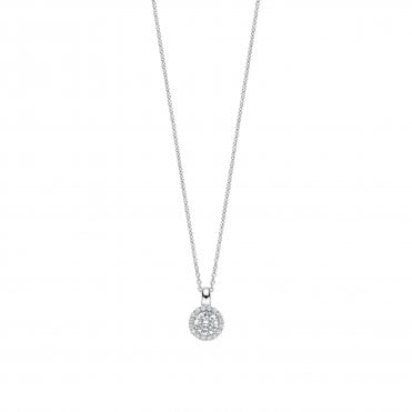 Cz Halo Pendant