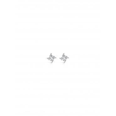 Cz Pinwheel Stud Earrings