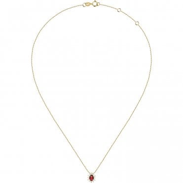 Diamond And Ruby Necklace