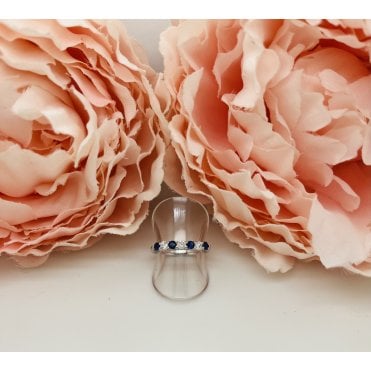 Diamond And Sapphire 7 Stone Ring