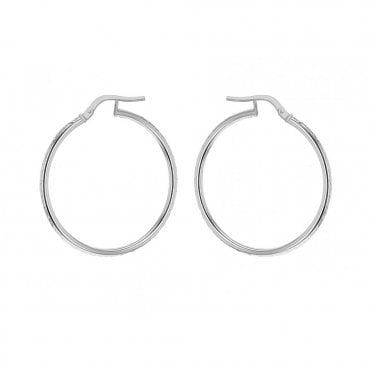 Diamond Cut Hoop Earrings