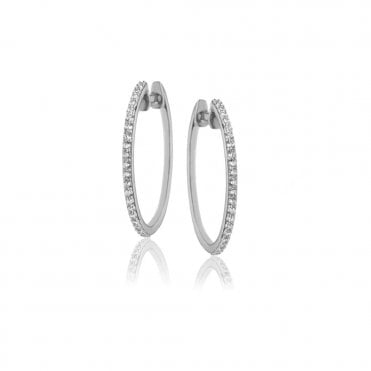 Diamond Hoop Earrings
