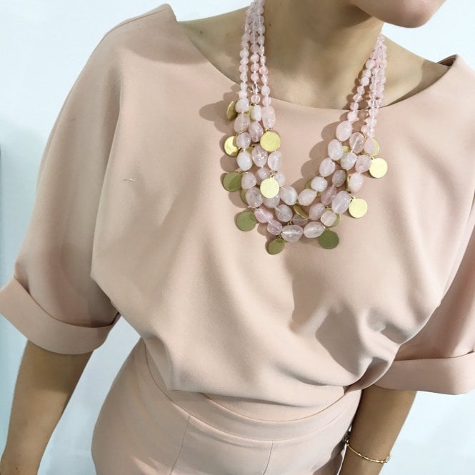 Bcharmd Diana Rose Quartz Necklace