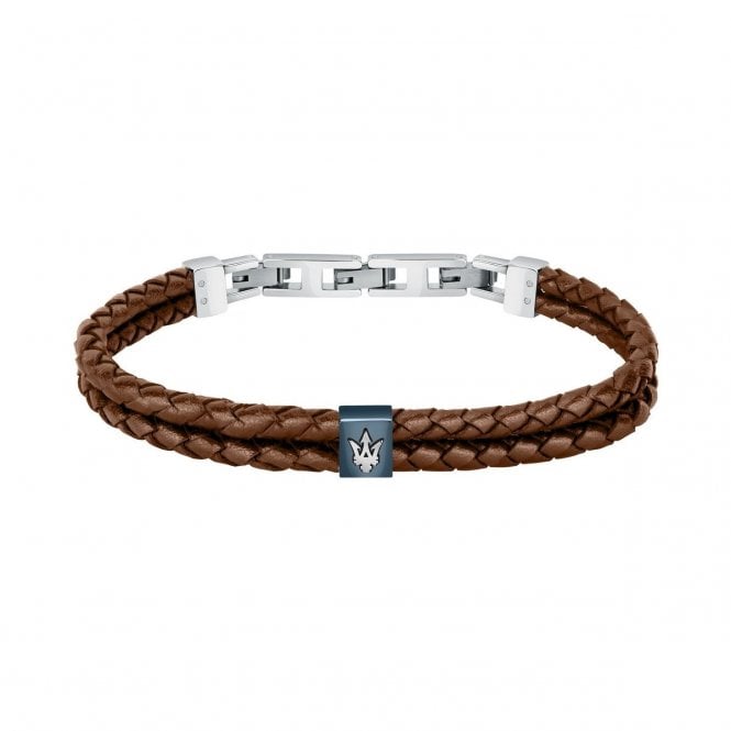 Sector Double Brown Braided Bracelet
