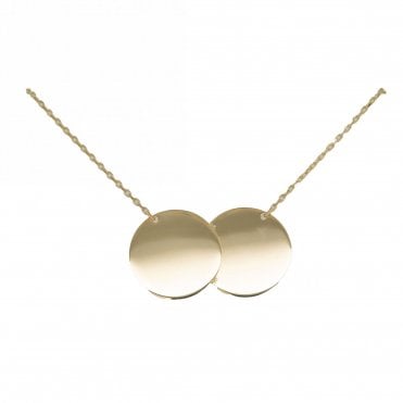 Double Disc Gold Pendant