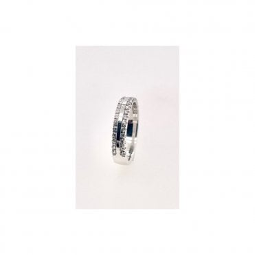 Double Row Stone Set Band