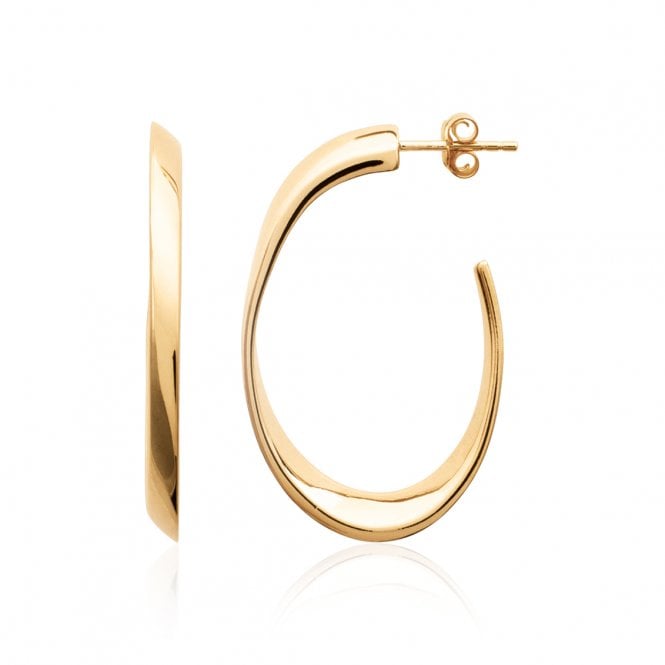 Amelie Elongated Oval Hoop Earrings