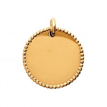 Engravable Round Disc Pendant