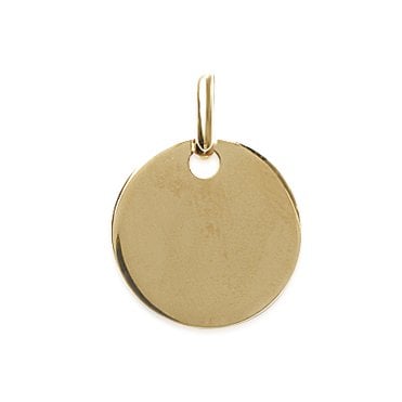 Engravable Round Disc Pendant