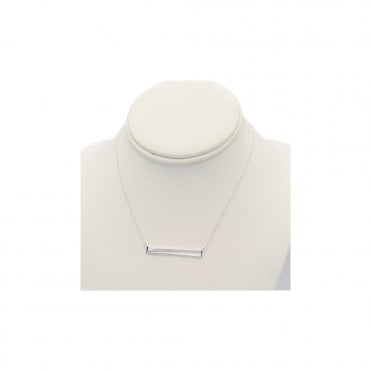 Engravable Silver Bar Pendant