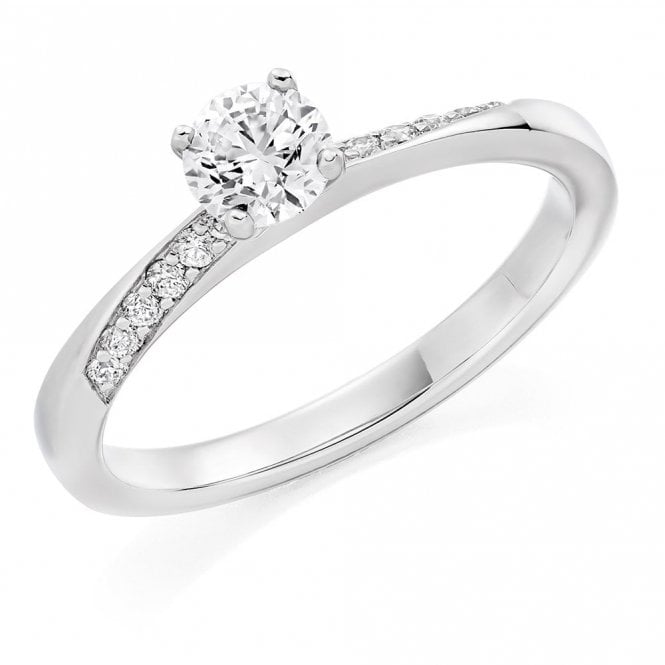 Raphael Flow Solitaire Diamond Ring