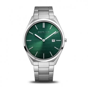 Gents Ultra Slim Green Dial Watch