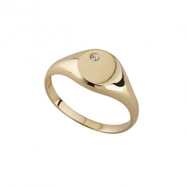 Ladies Gold Signet Ring