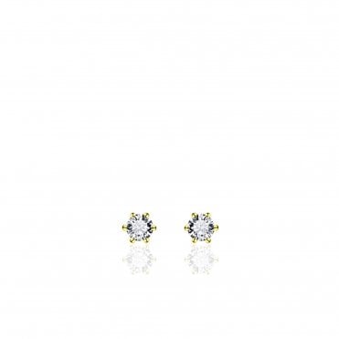 Gisser Solitaire Stud Earring