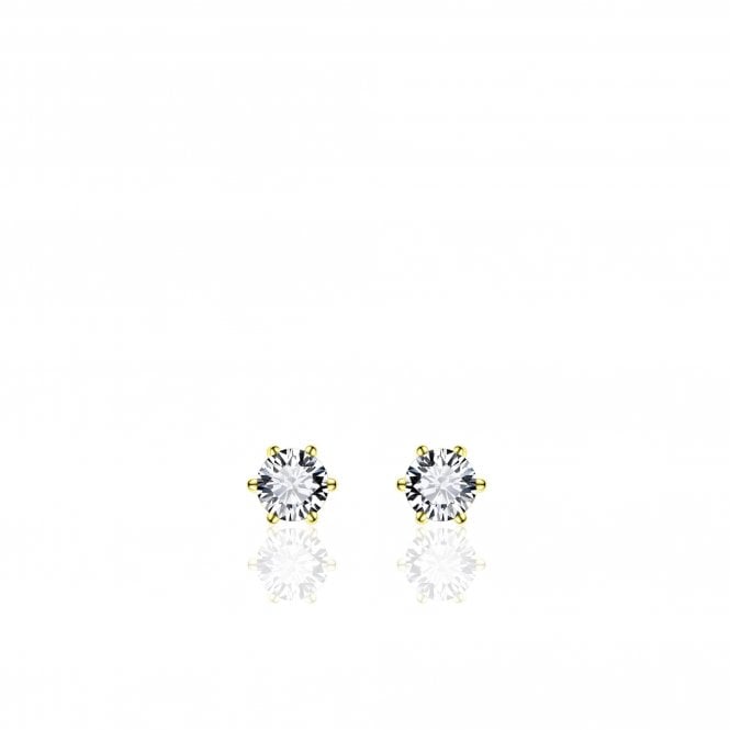 Gisser  Solitaire Stud Earrings