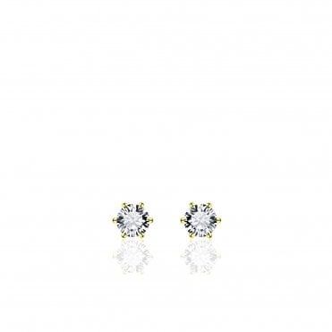 Gisser Solitaire Stud Earrings