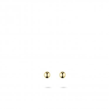 Gold Ball Stud Earrings 3mm