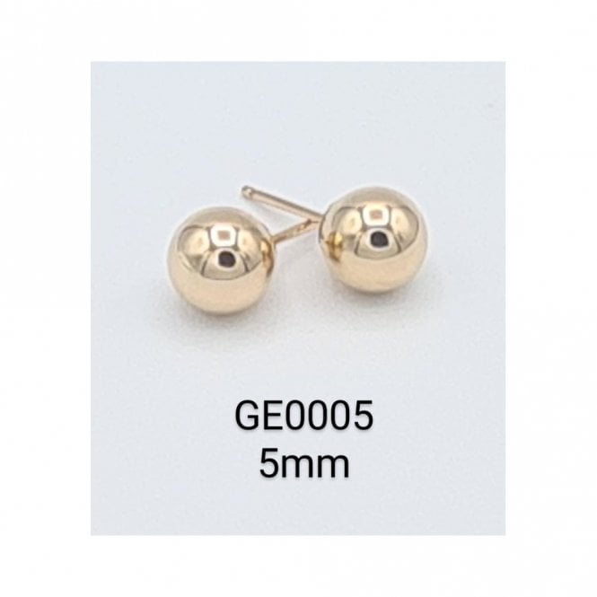 Gold Ball Stud Earrings